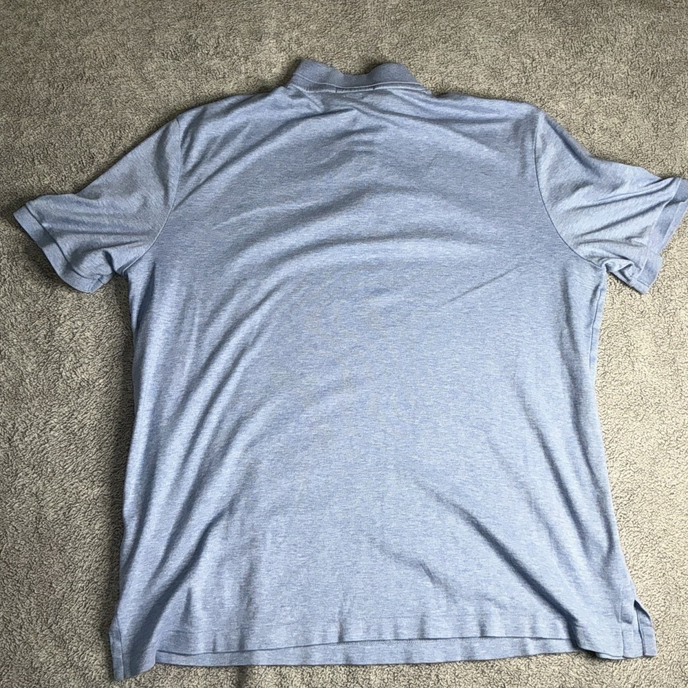 Polo Ralph Lauren Classic Fit Polo Shirt L Navy Blue Men 3 Button Placket Casual - Picture 5 of 7